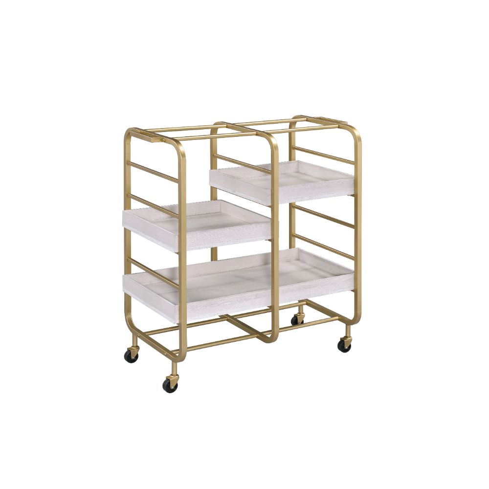 ACME Vorrik Serving Cart – front view – Lusso Furniture Miami