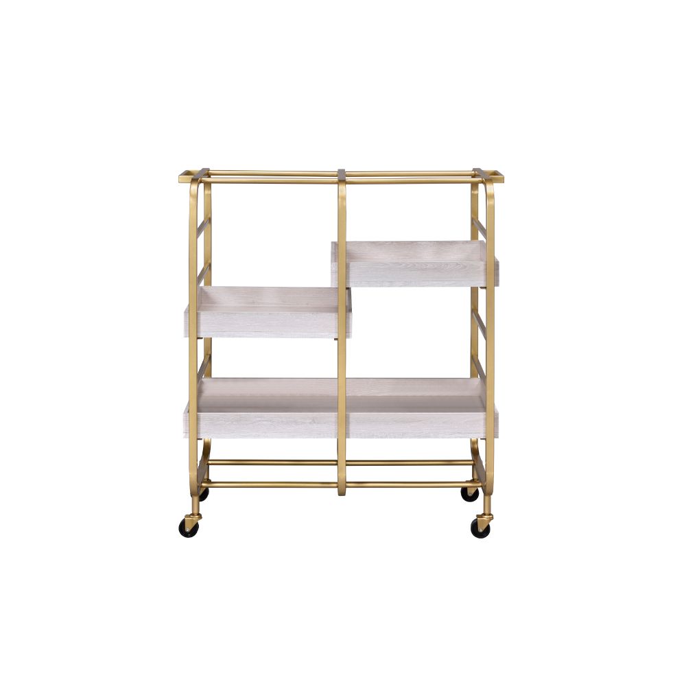 ACME Vorrik Serving Cart – angle view – Lusso Furniture Miami
