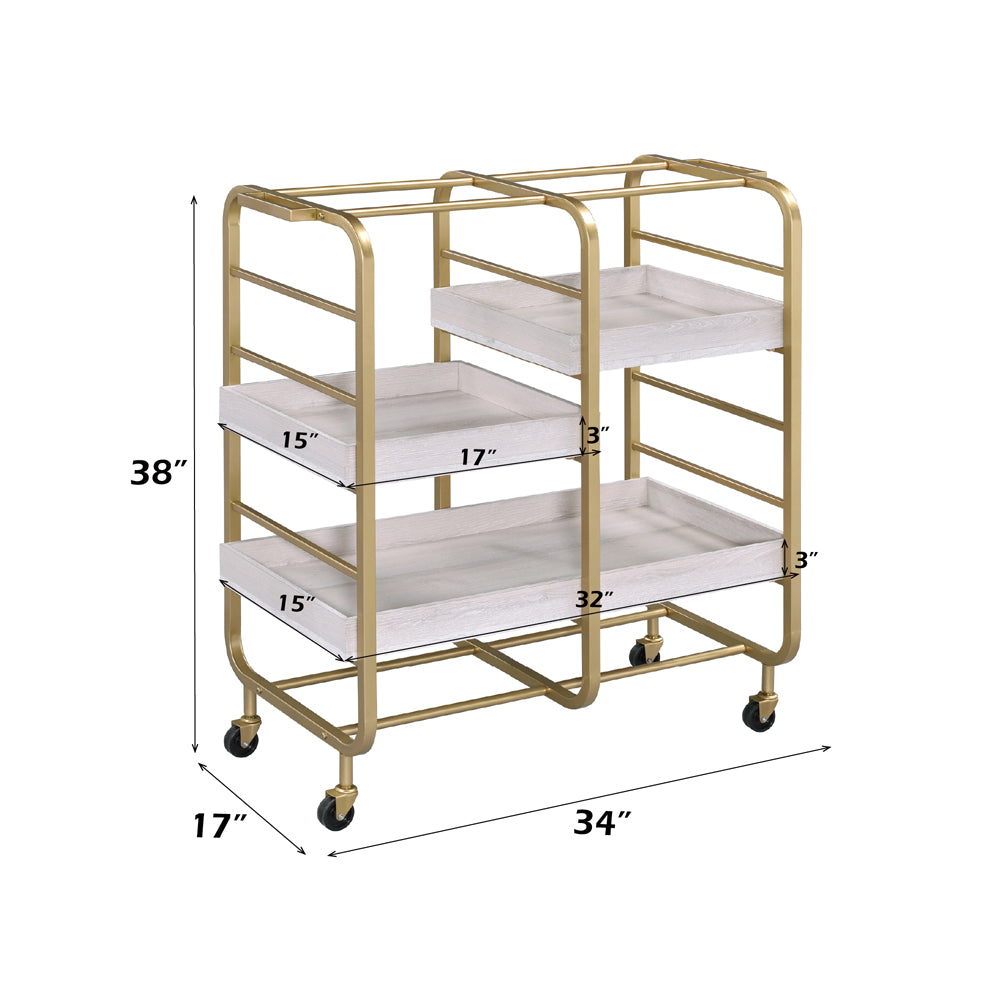 ACME Vorrik Serving Cart – detail – Lusso Furniture Miami
