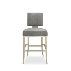 Caracole Reserved Seating Counter Stool – front view – Lusso Furniture Miami