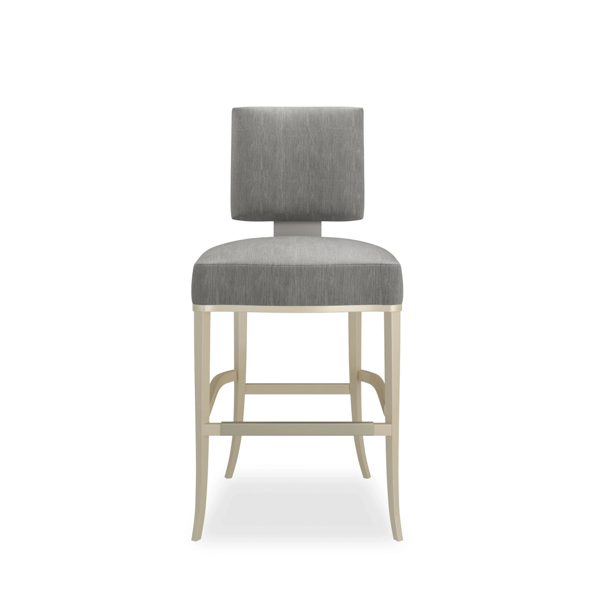 Caracole Reserved Seating Counter Stool – front view – Lusso Furniture Miami