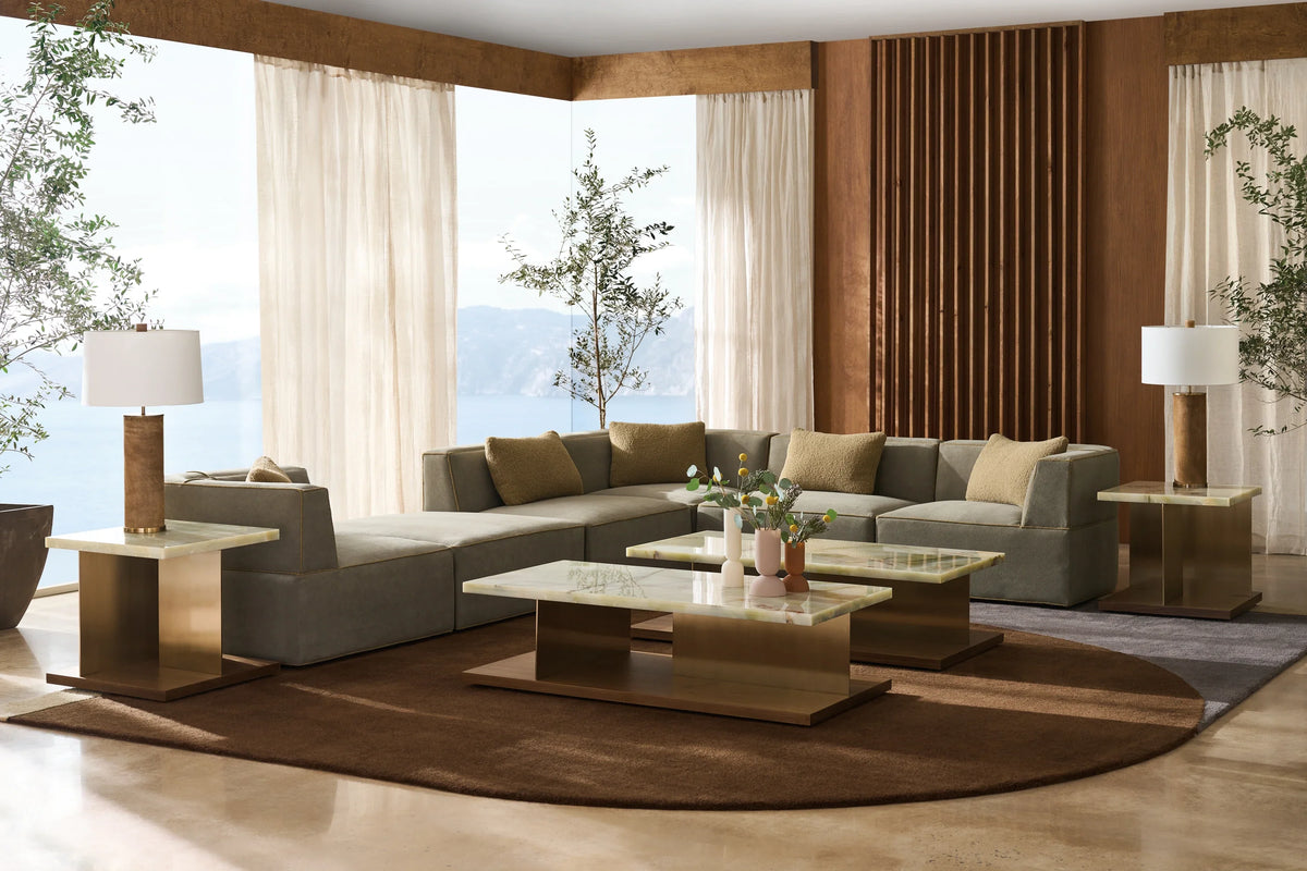 Caracole Cape Verde Cocktail Table – angle view – Lusso Furniture Miami