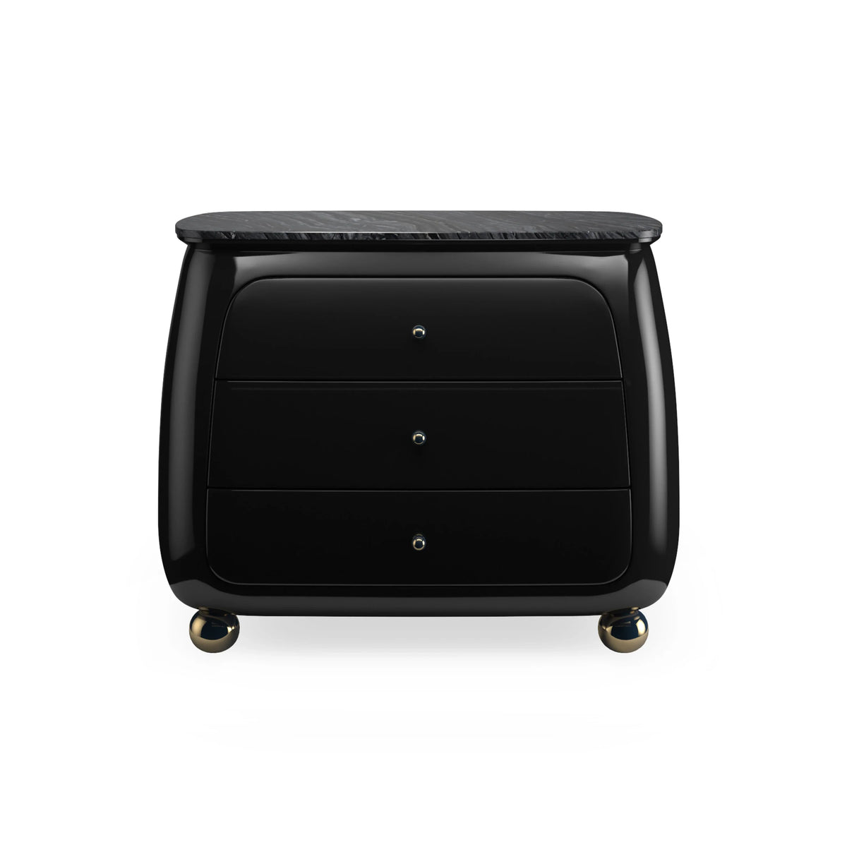 Caracole Cabochon Nightstand – front view – Lusso Furniture Miami