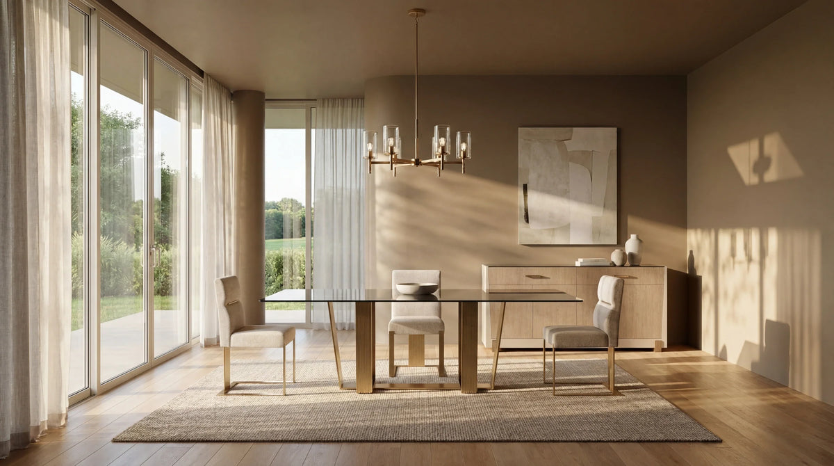 Caracole Counter Balance Dining Table – angle view – Lusso Furniture Miami