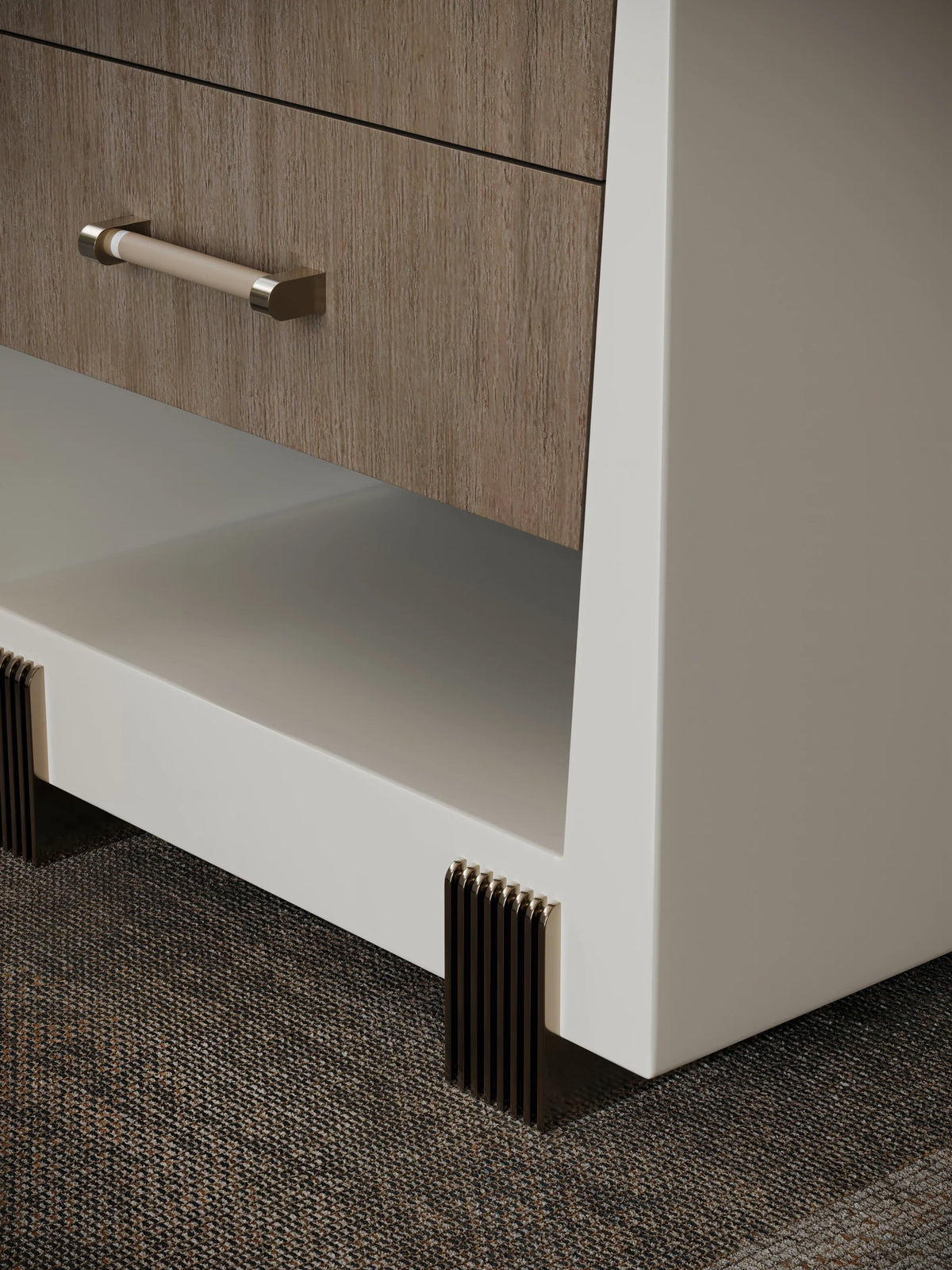 Caracole Counter Balance Nightstand – back view – Lusso Furniture Miami
