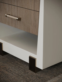 Caracole Counter Balance Nightstand – back view – Lusso Furniture Miami