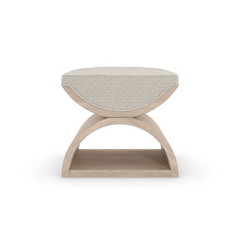Caracole Open Enrollment Ottoman – front view – Lusso Furniture Miami