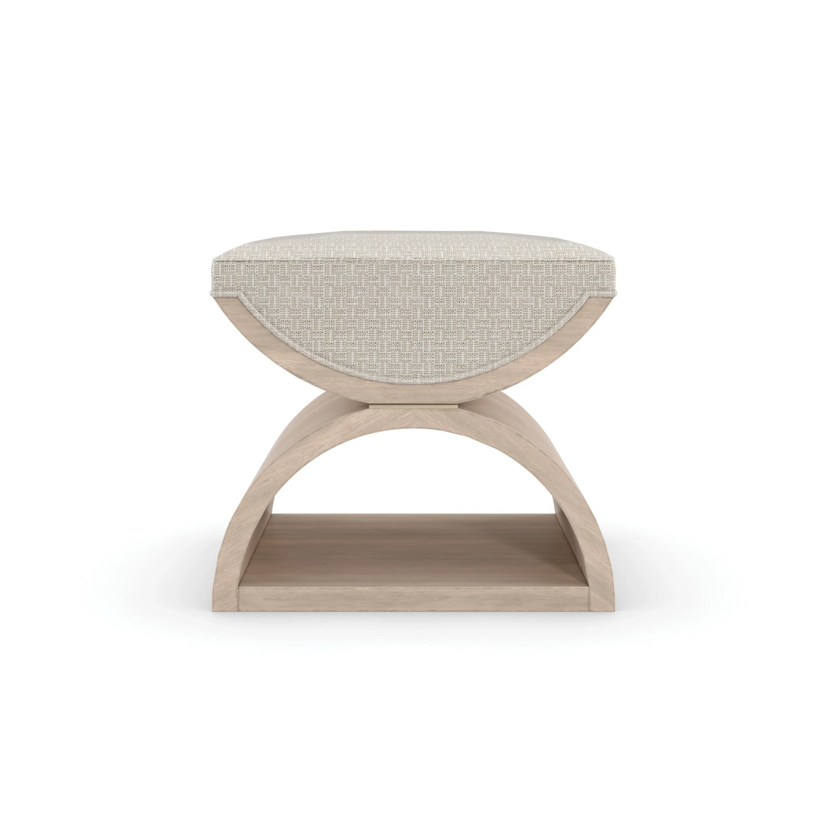 Caracole Open Enrollment Ottoman – front view – Lusso Furniture Miami