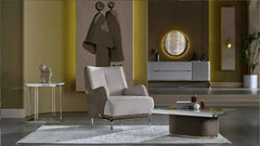 Estella Living Room Set (Cream) – Living Room Set | Lusso Furniture (view 10)