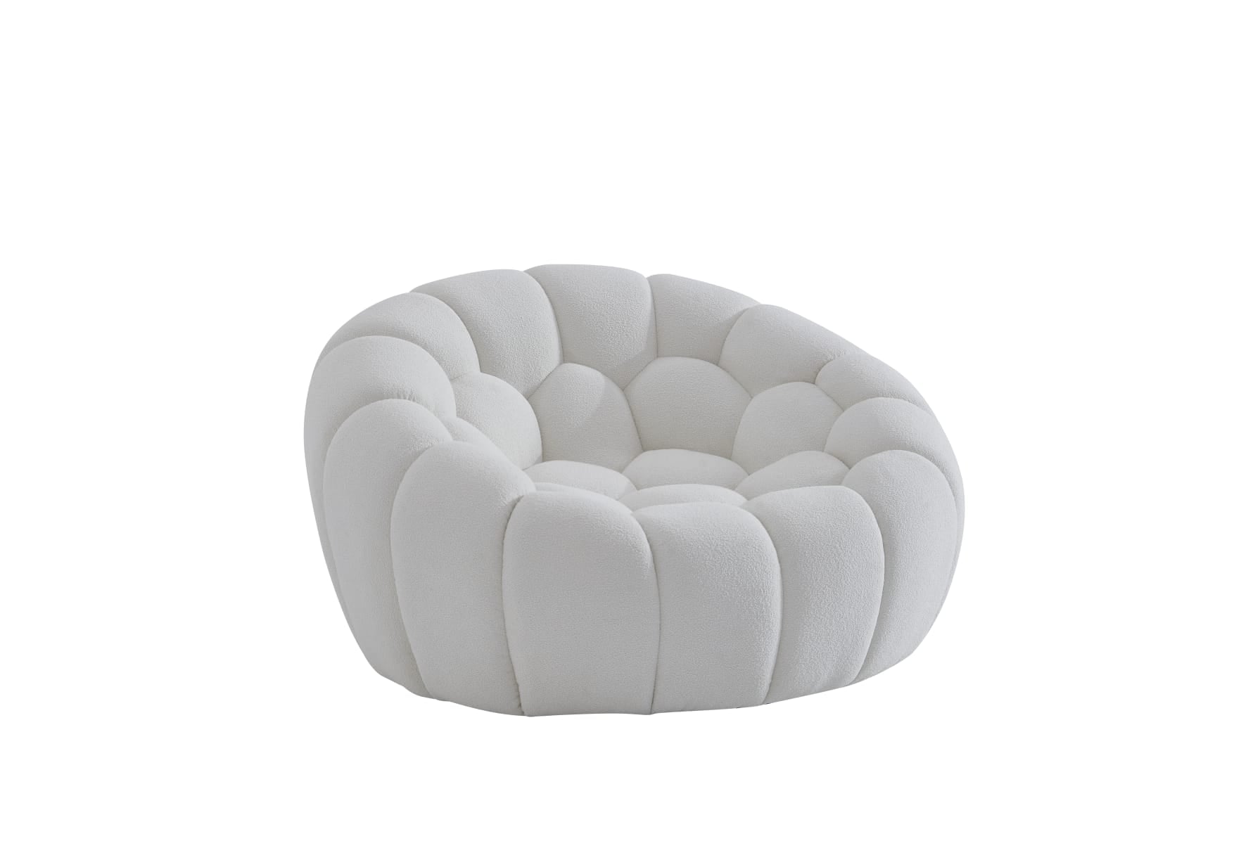 Nest Boucle Collection – Curved Sofa, Armchair & Ottoman-zoom-13