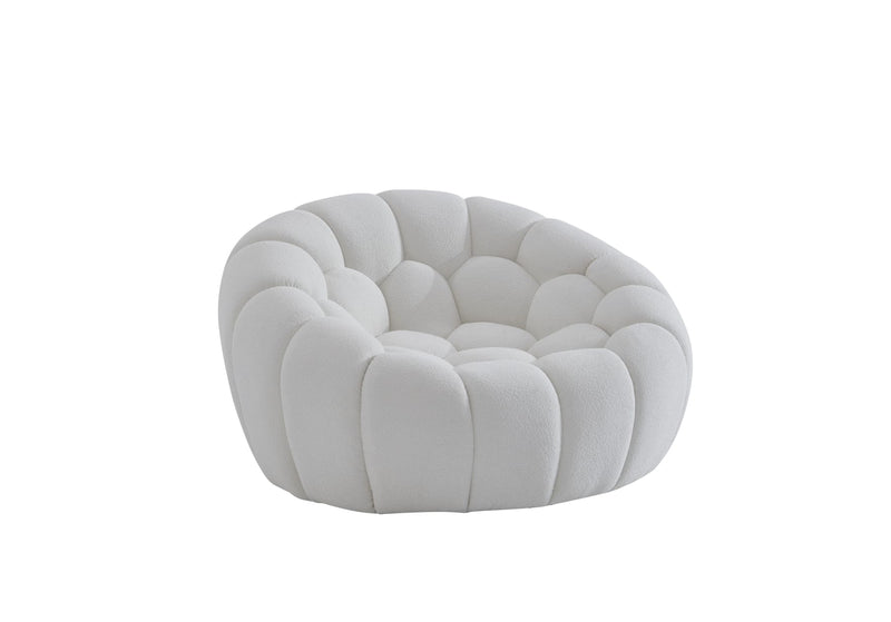 Nest Boucle Collection – Curved Sofa, Armchair & Ottoman-zoom-