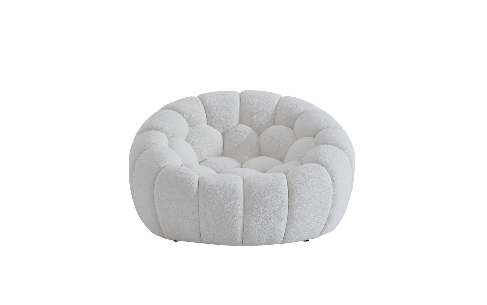Nest Boucle Collection – Curved Sofa, Armchair & Ottoman-14
