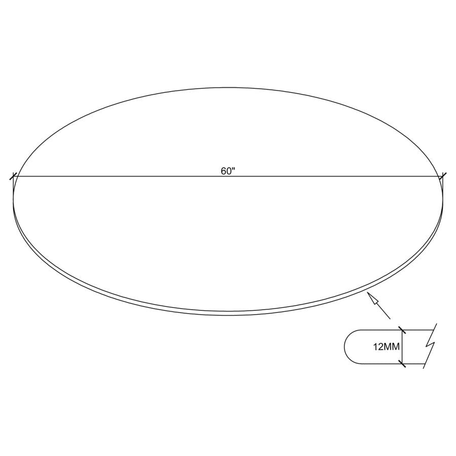 Glass Tops 60-inch 12mm Round Clear Tempered Glass Top-4