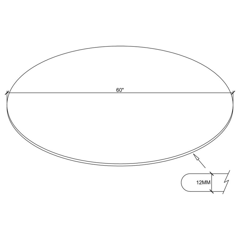 Glass Tops 60-inch 12mm Round Clear Tempered Glass Top-zoom-