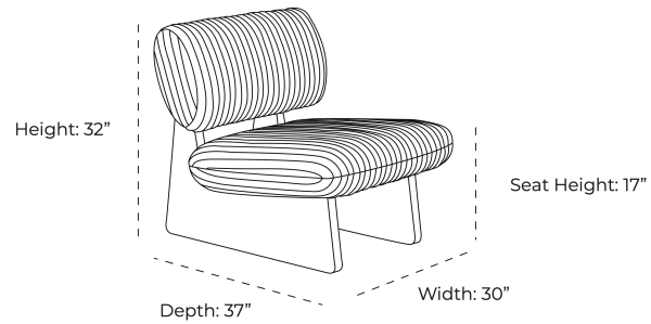 Elena Armless Accent Chair