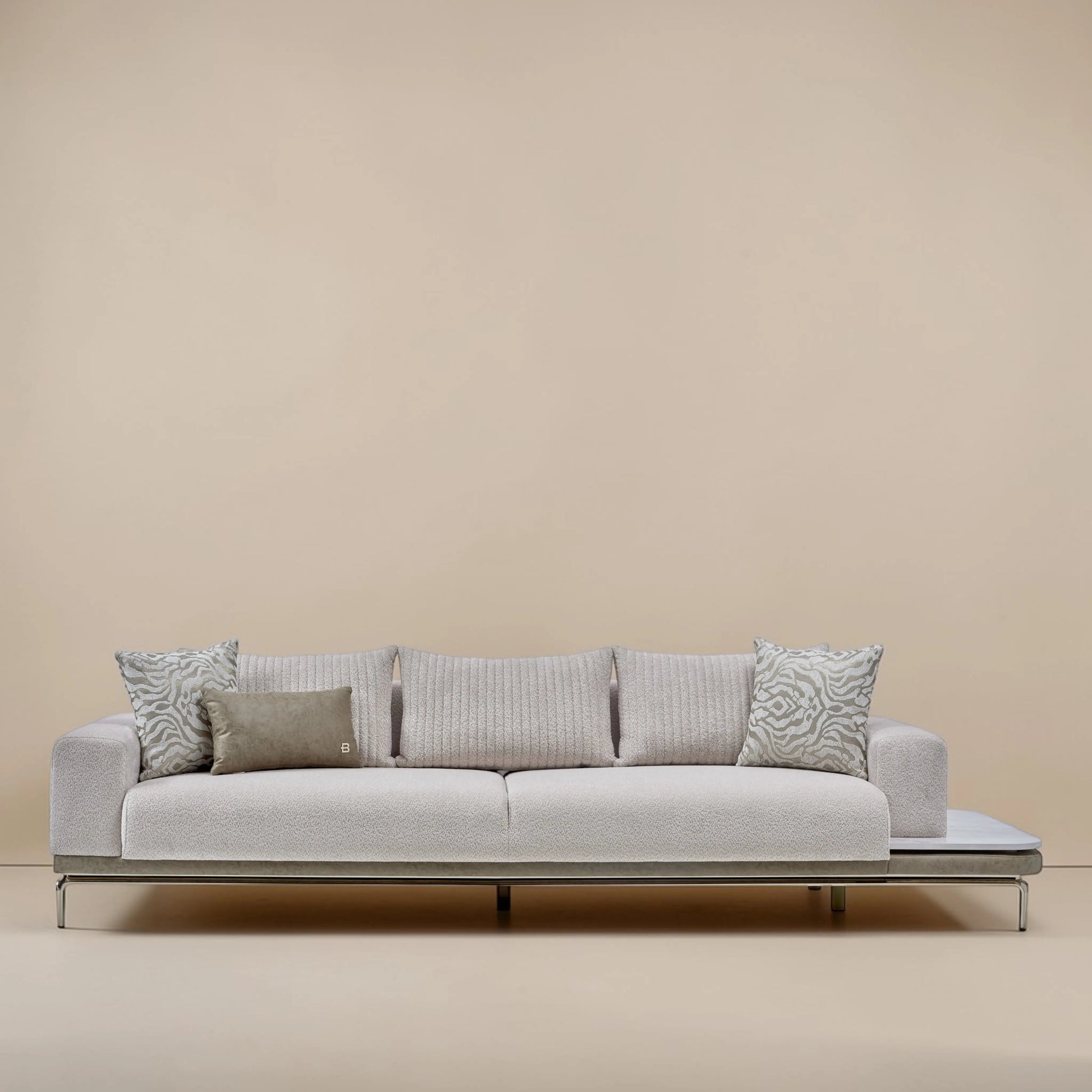 Estella Living Room Set (Cream) – Living Room Set | Lusso Furniture