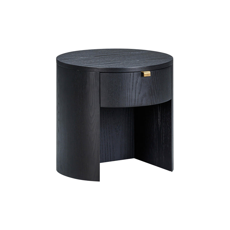 Marlow 19" Wood Round Nightstand With Drawer-zoom-