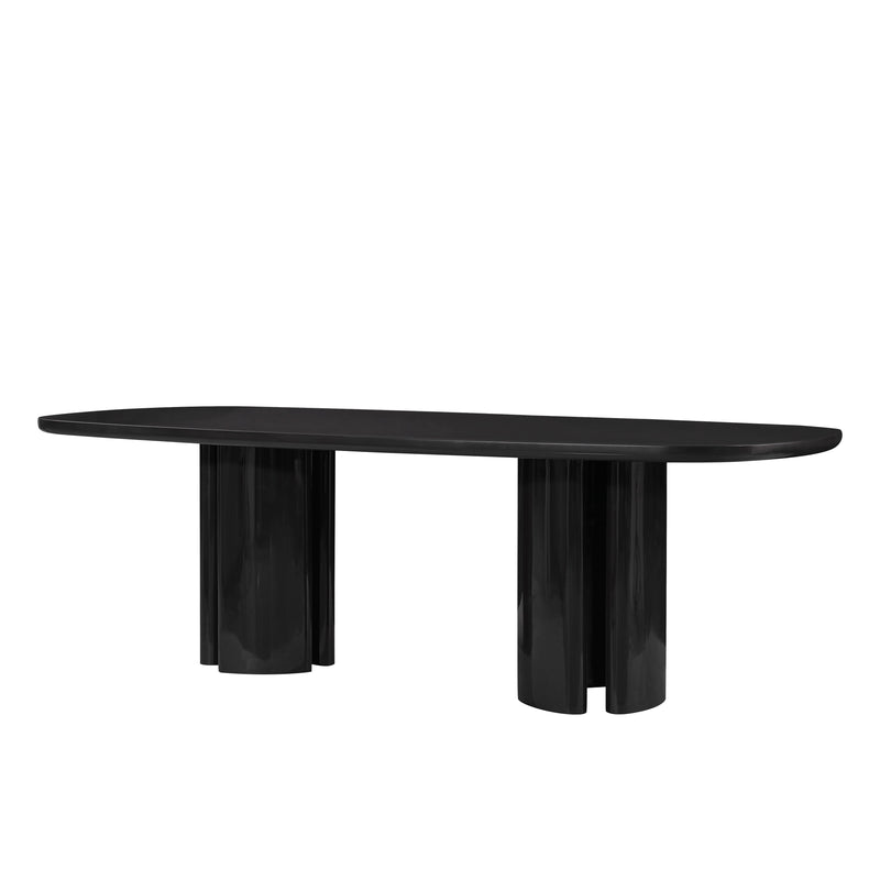 Zola 94.5" Lacquer Oval Dining Table-zoom-