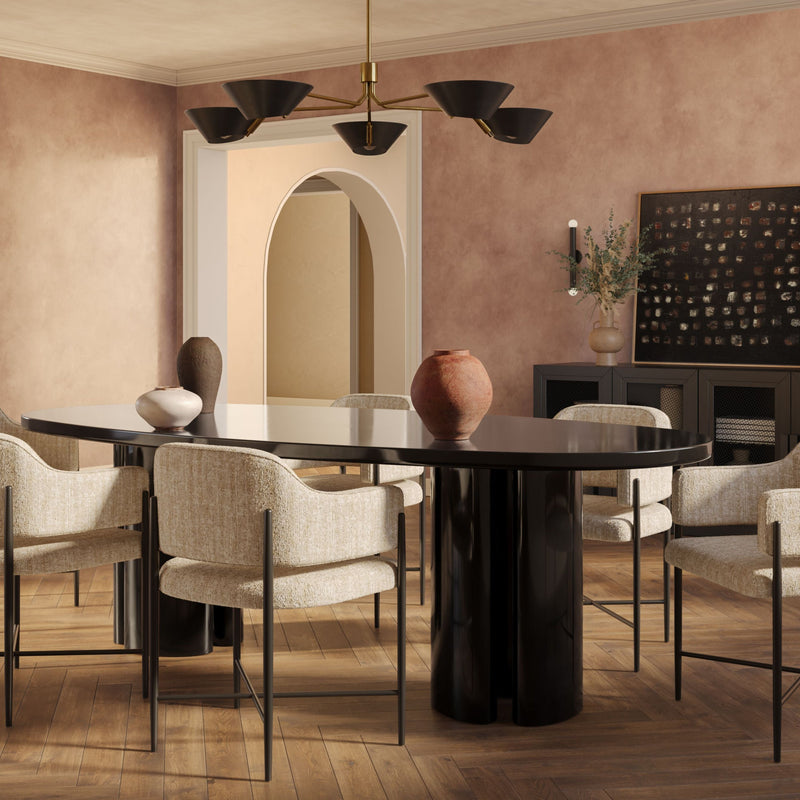 Zola 94.5" Lacquer Oval Dining Table-zoom-