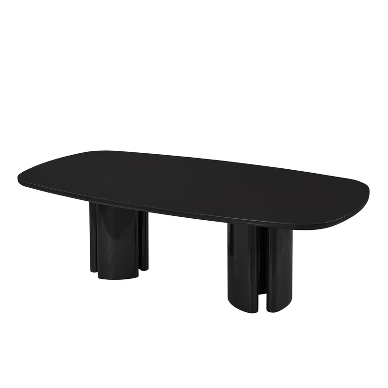 Zola 94.5" Lacquer Oval Dining Table-zoom-