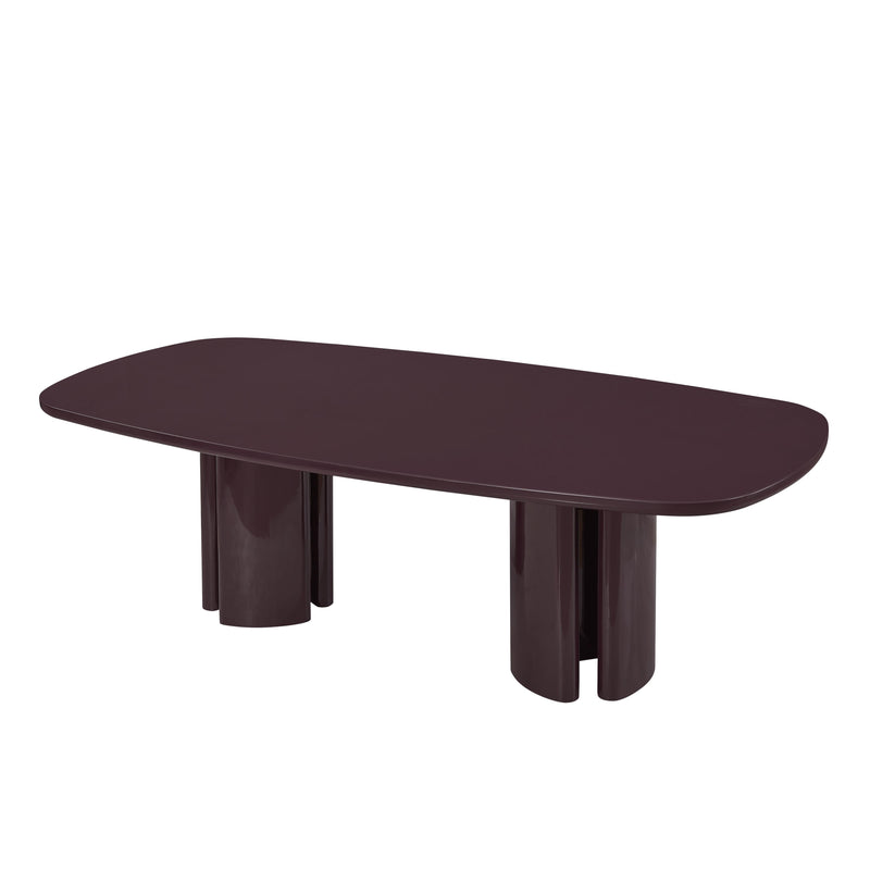 Zola 94.5" Lacquer Oval Dining Table-zoom-