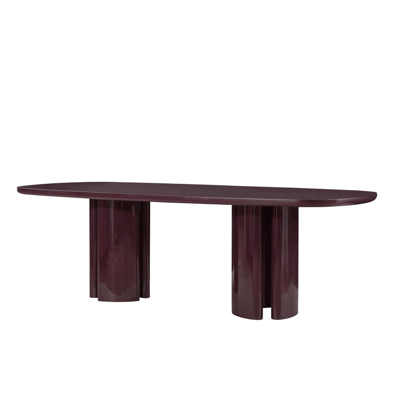 Zola 94.5" Lacquer Oval Dining Table-zoom-