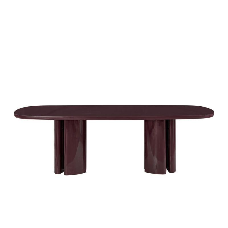 Zola 94.5" Lacquer Oval Dining Table-zoom-