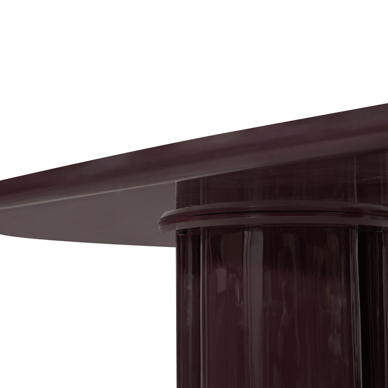 Zola 94.5" Lacquer Oval Dining Table-zoom-