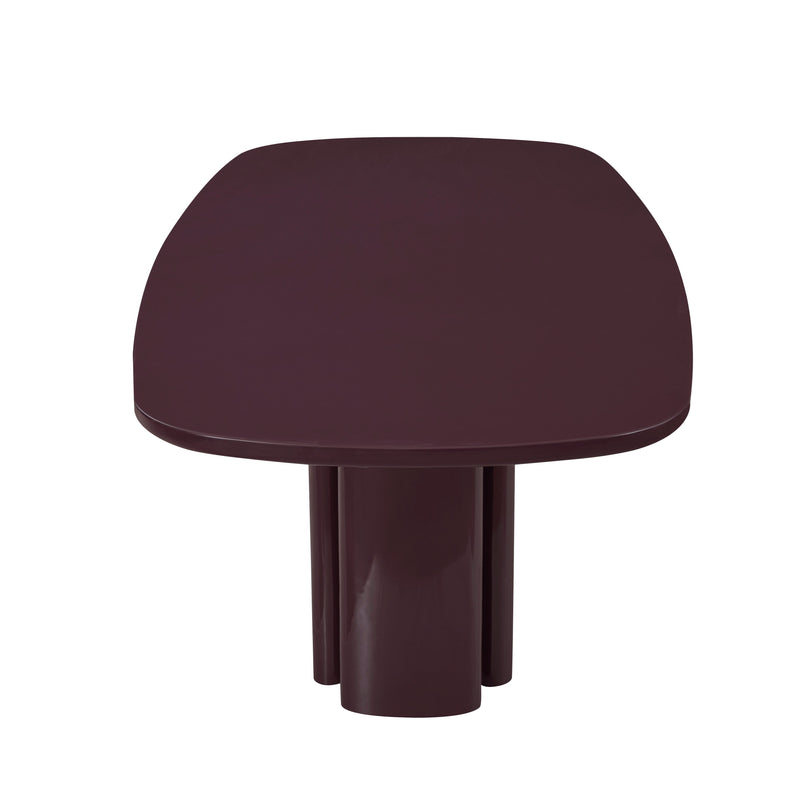 Zola 94.5" Lacquer Oval Dining Table-zoom-