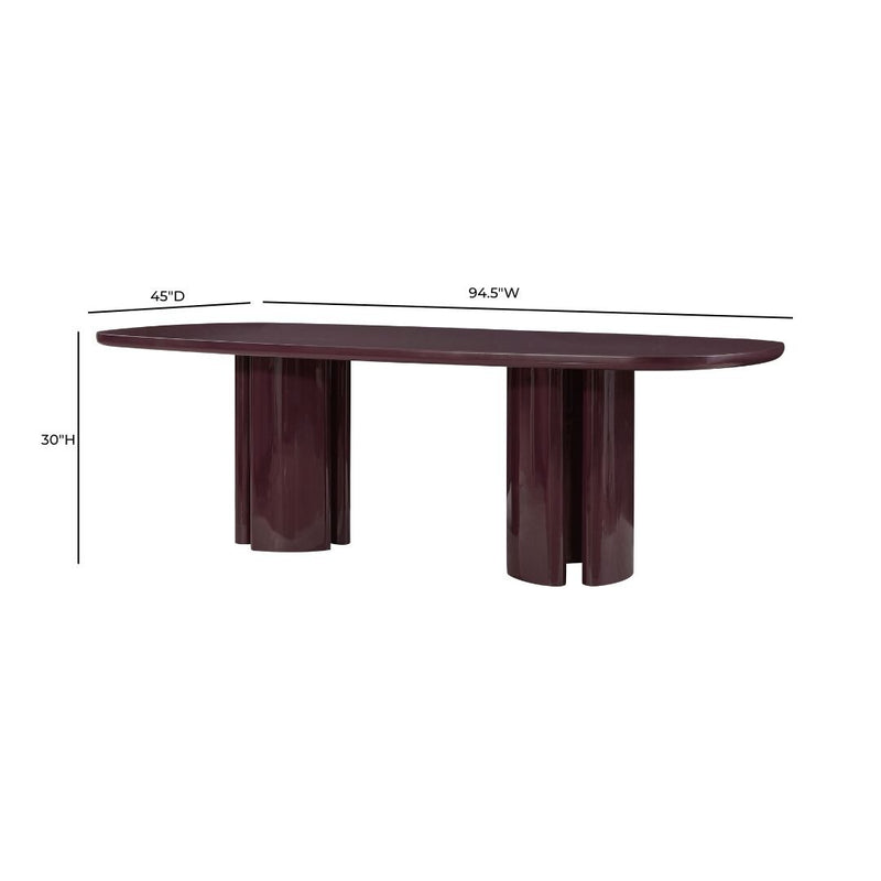 Zola 94.5" Lacquer Oval Dining Table-zoom-