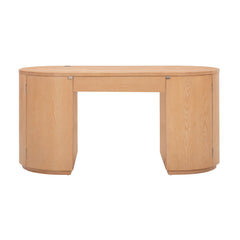 Marlow 64" Wood Executive Desk With Storage