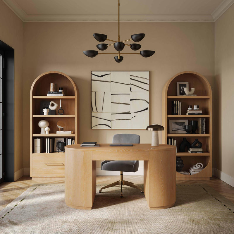 Marlow 64" Wood Executive Desk With Storage-zoom-
