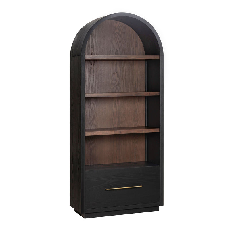 Marlow Wood Bookcase With File Drawer-zoom-