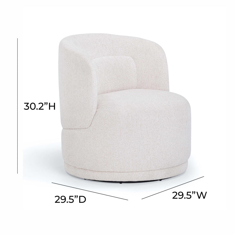 Massa Textured Performance Fabric Swivel Accent Chair-zoom-