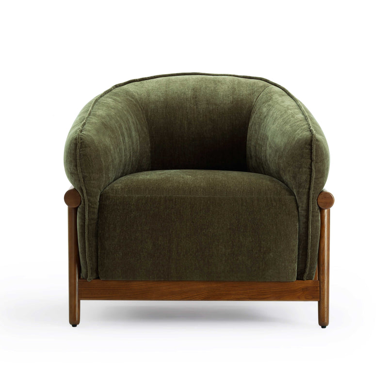 Piedmont Upcycled Contract-Grade Chenille Accent Chair-zoom-