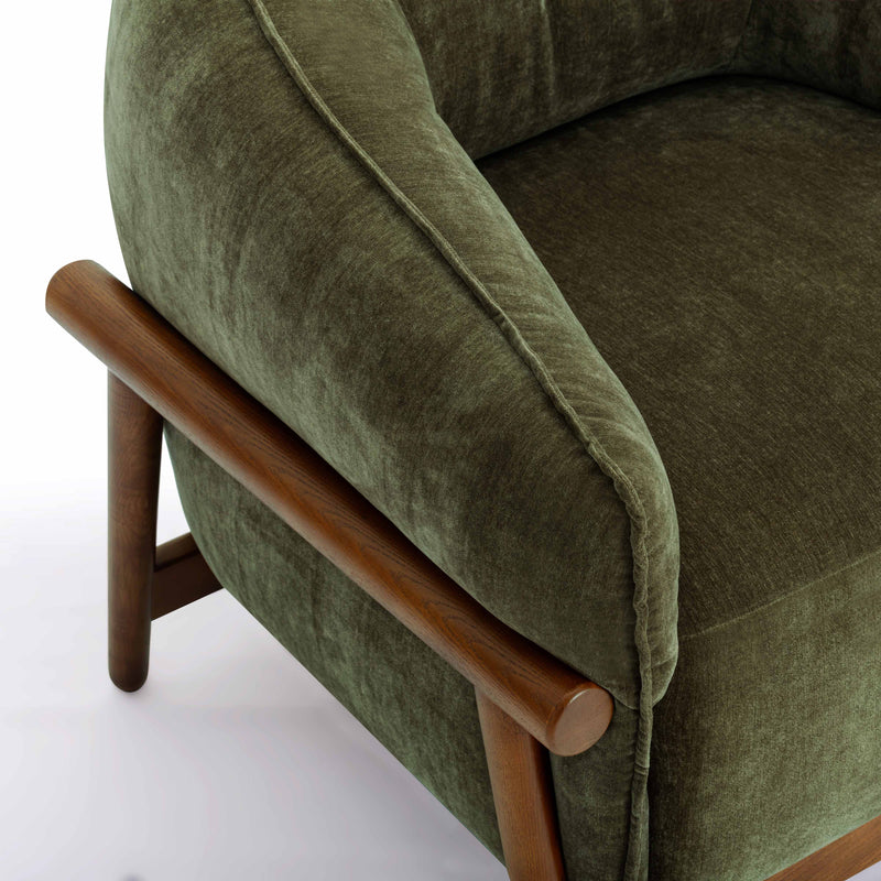 Piedmont Upcycled Contract-Grade Chenille Accent Chair-zoom-