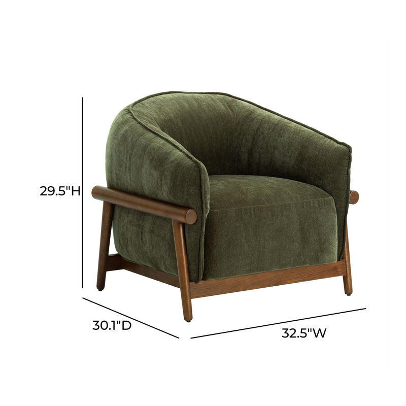 Piedmont Upcycled Contract-Grade Chenille Accent Chair-zoom-