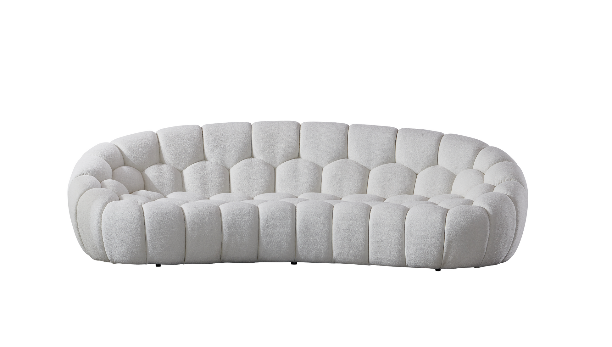 Nest Boucle Collection – Curved Sofa, Armchair & Ottoman-8