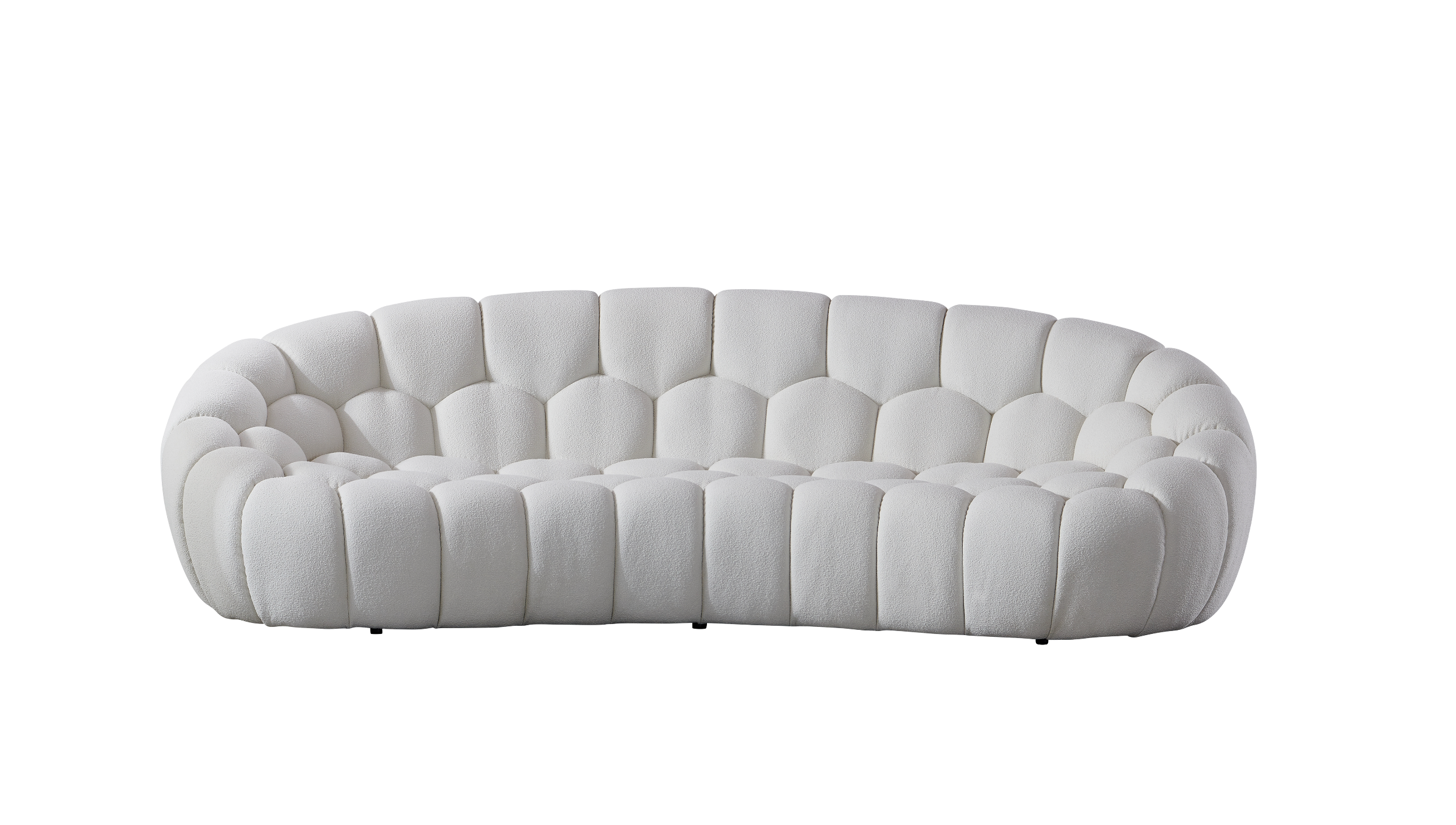 Nest Boucle Collection – Curved Sofa, Armchair & Ottoman-zoom-8