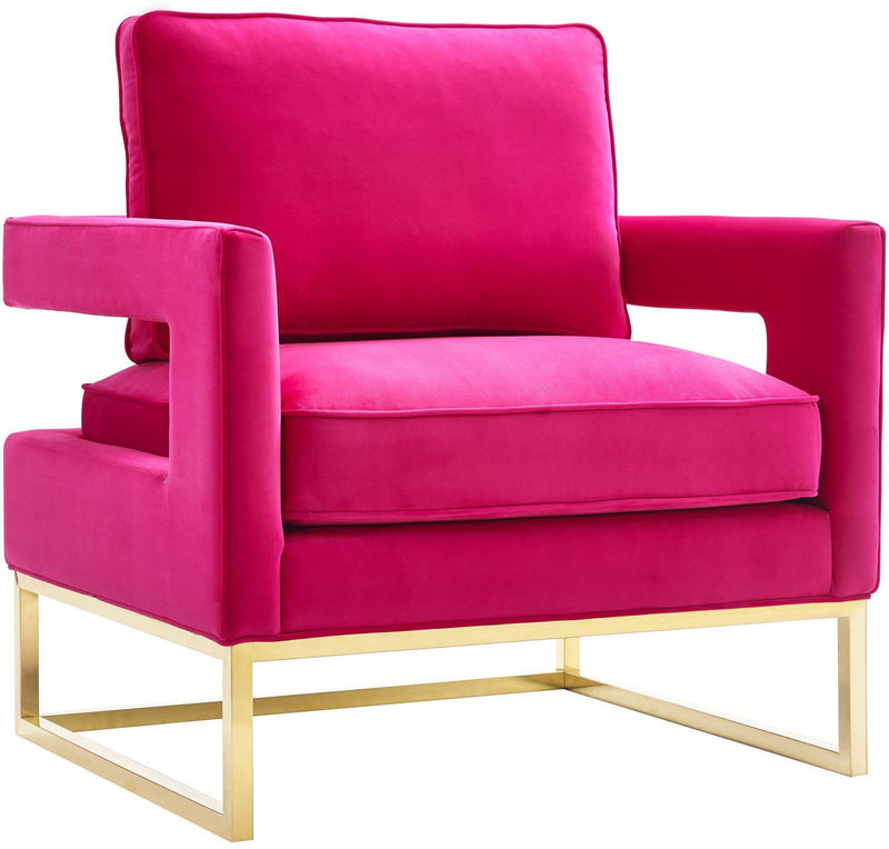 Avery Performance Velvet Accent Chair-zoom-