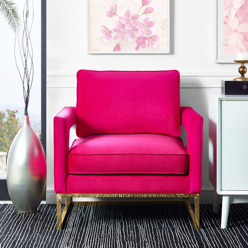 Avery Performance Velvet Accent Chair-zoom-