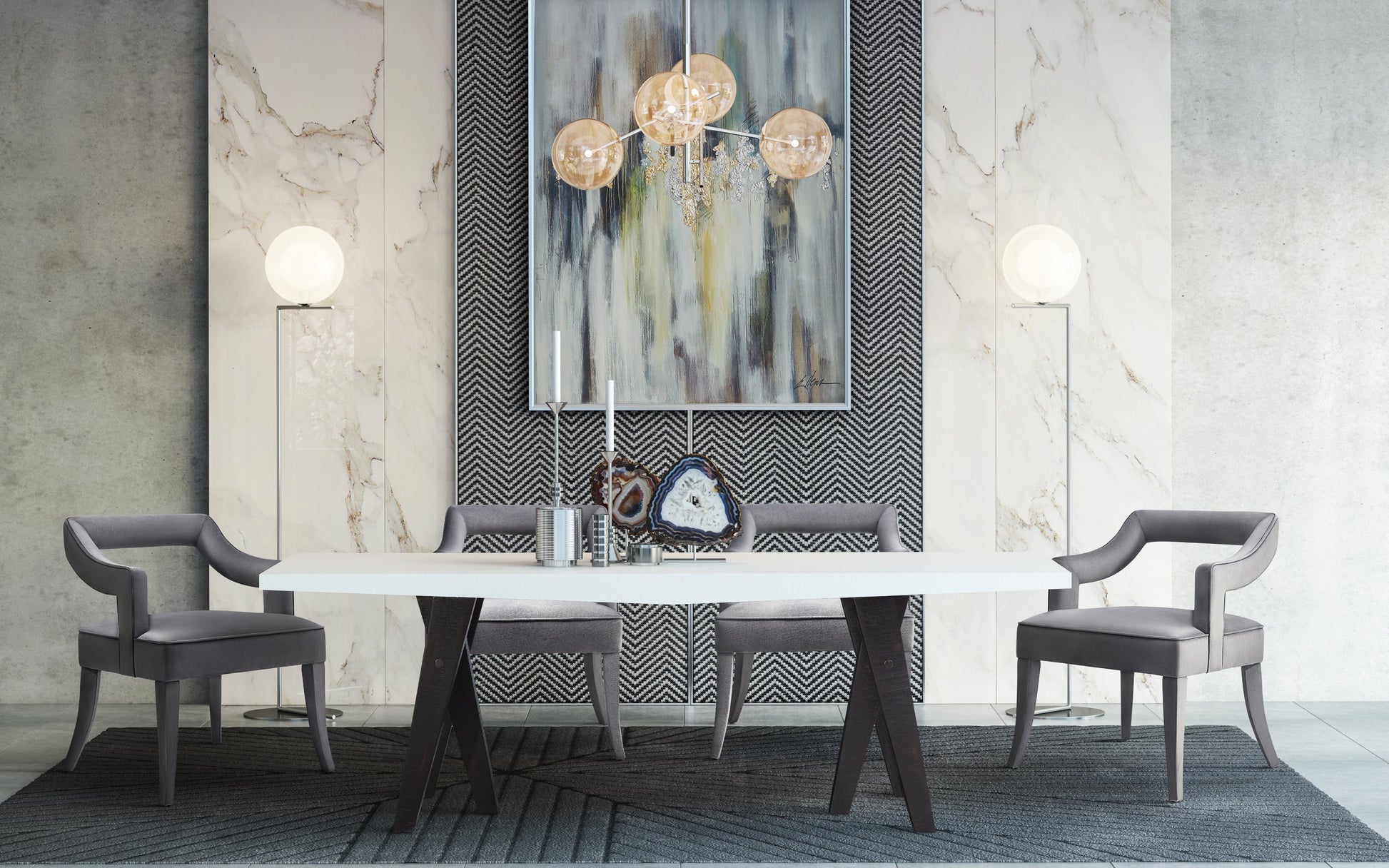 Tiffany Performance Velvet Dining Chair