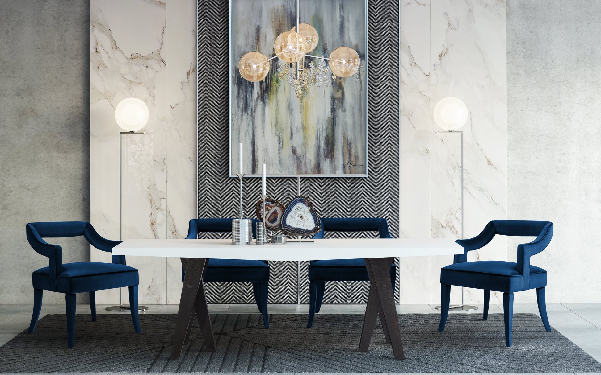 Tiffany Performance Velvet Dining Chair
