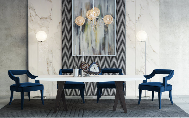 Tiffany Performance Velvet Dining Chair-zoom-