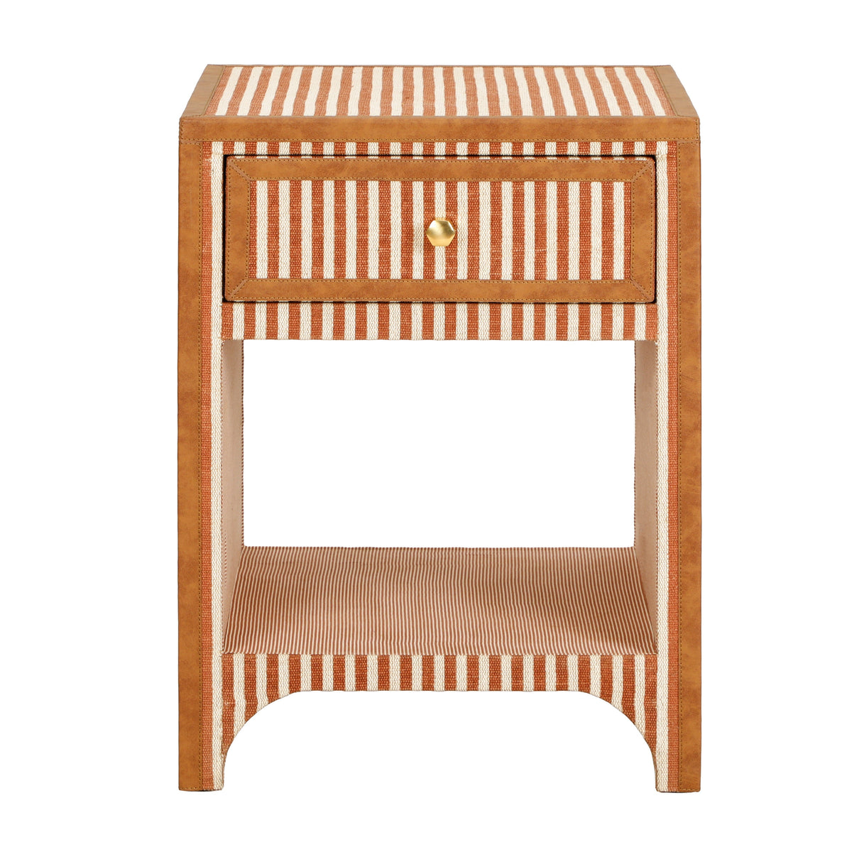 Cotton Jute 1-Drawer Contract-Grade Nightstand / Terracotta