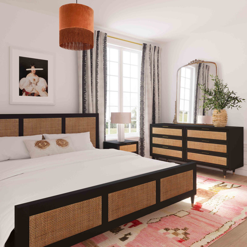 Sierra 60" Cane 6-Drawer Dresser-zoom-