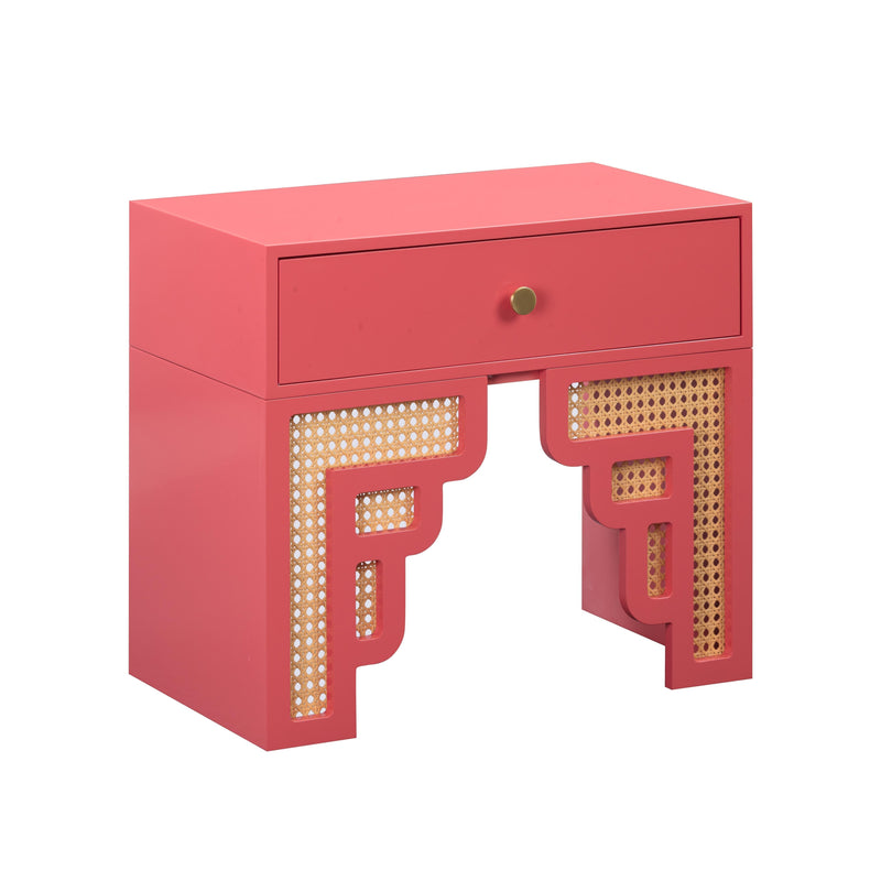 Suzie 26" Rattan Nightstand With Drawer-zoom-