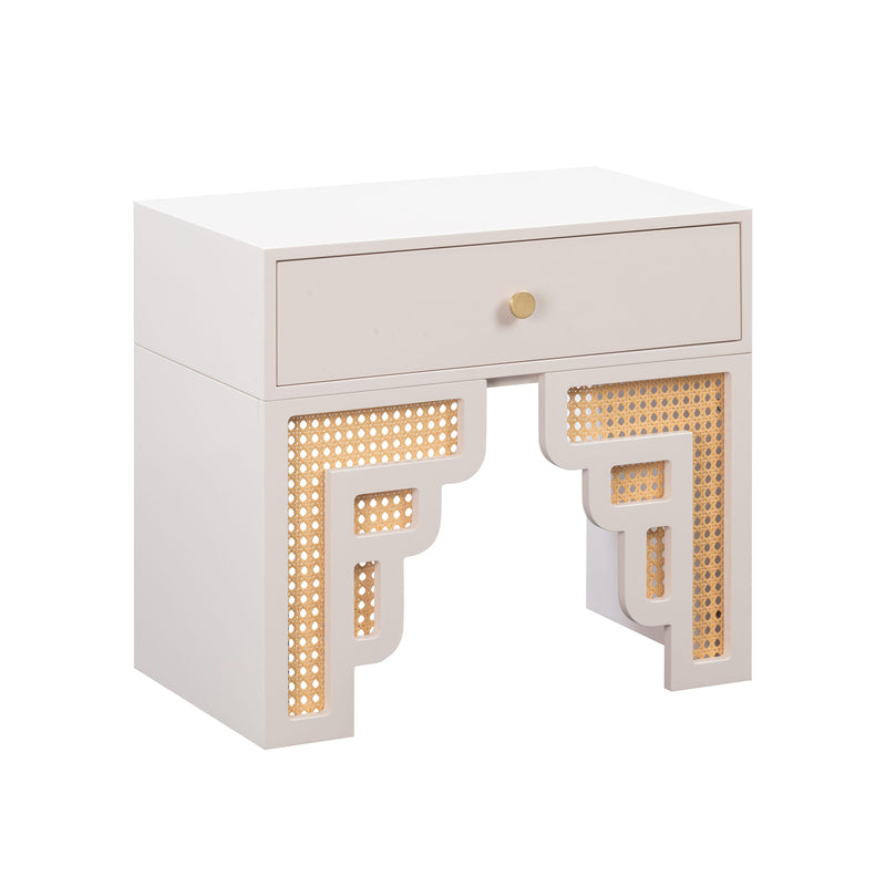 Suzie 26" Rattan Nightstand With Drawer-zoom-