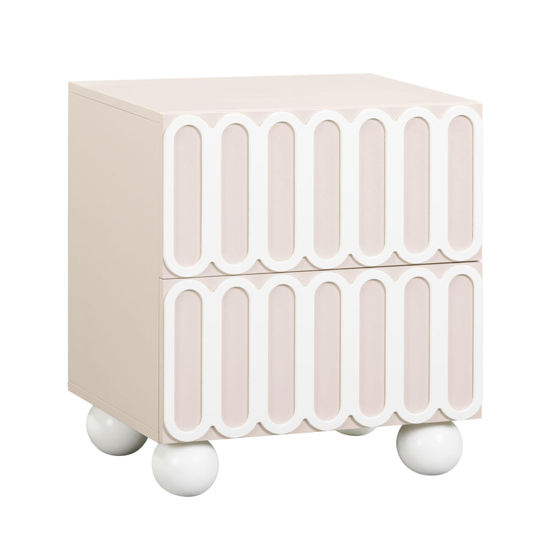 Tori 23" Motif 2-Drawer Nightstand-zoom-
