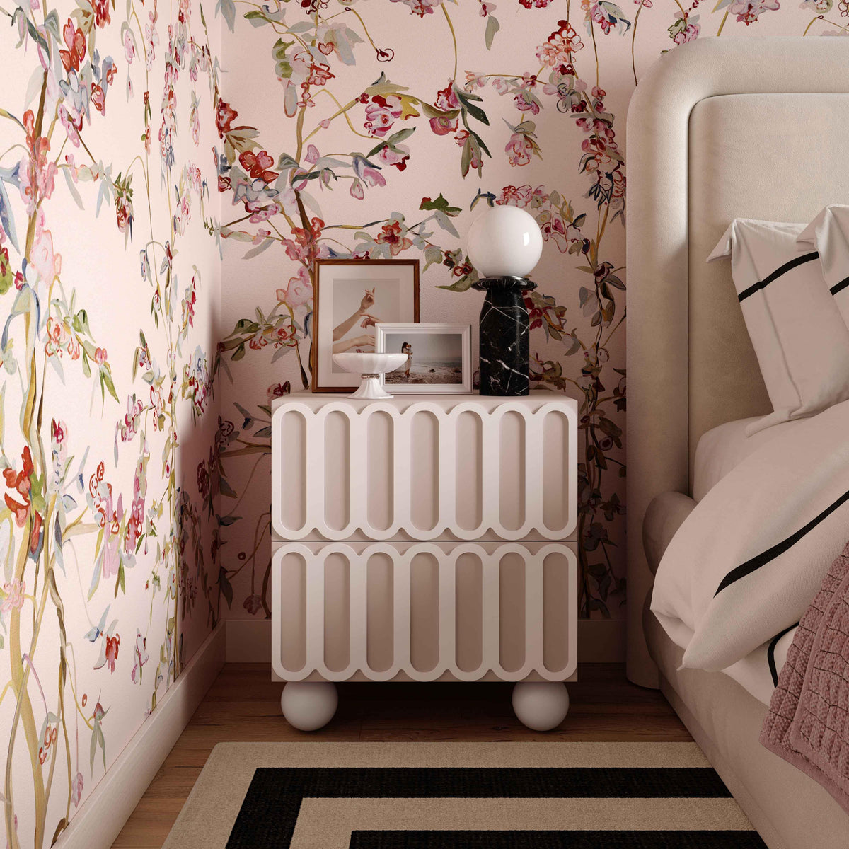 Tori 23" Motif 2-Drawer Nightstand